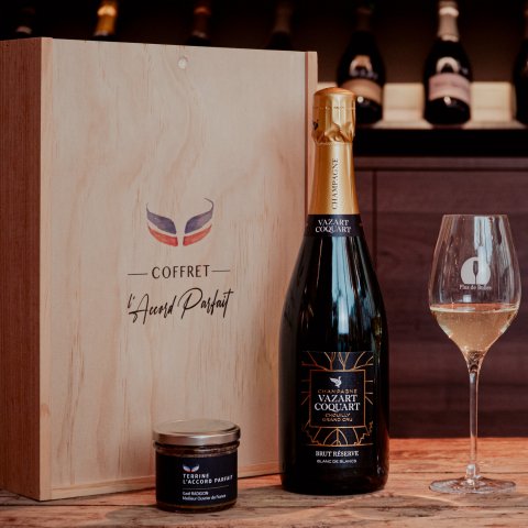 Champagne Plus de Bulles - Coffret L'Accord Parfait (6e édition) - Bouteille 75CL - Caisse bois