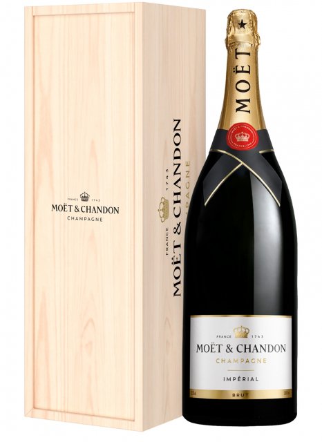 Champagne Moët & Chandon - Brut Impérial - Jeroboam 300 cl - Houten kist Champagne Moët & Chandon - Brut Impérial - Jeroboam 300 cl - Houten kist