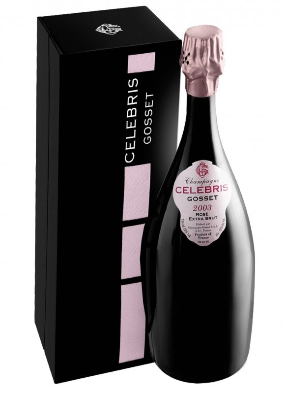 Champagne Gosset - Célébris Rosé Extra Brut 2003 - Bouteille 75CL - Coffret Champagne Gosset - Célébris Rosé Extra Brut 2003 - Bouteille 75CL - Coffret