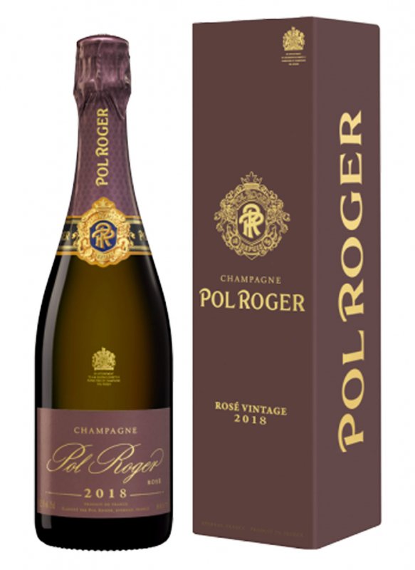 Champagne Pol Roger - Brut Rosé Vintage 2018 - Garrafa 75 cl - Estojo