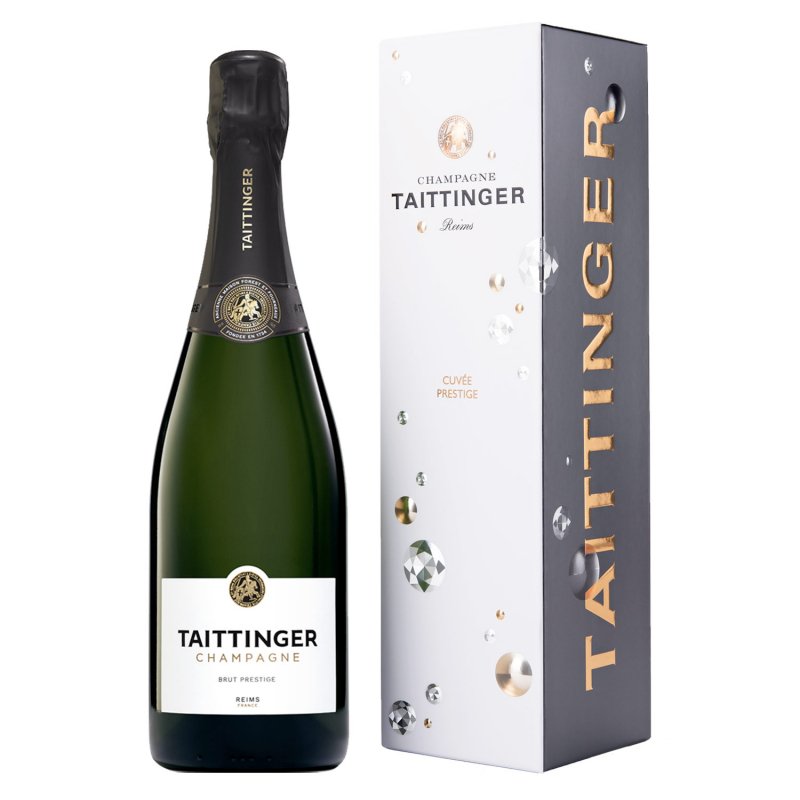 Champagne Taittinger - Brut Prestige - Garrafa 75 cl - Estojo Champagne Taittinger - Brut Prestige - Garrafa 75 cl - Estojo