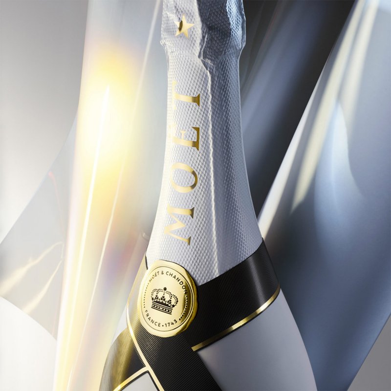 Lot De 6 Flûtes à Champagne Moët & Chandon Dorées - Verre Véritable 450 Ml - Élégance Et Célébration
