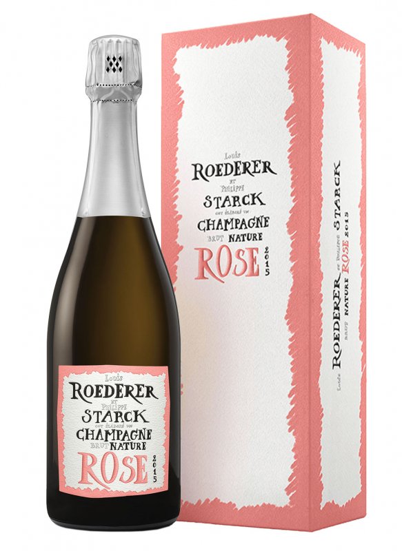 Champagne Louis Roederer - Brut Nature Rosé 2015 by Starck - Bottiglia 75 cl - Cofanetto Champagne Louis Roederer - Brut Nature Rosé 2015 by Starck - Bottiglia 75 cl - Cofanetto