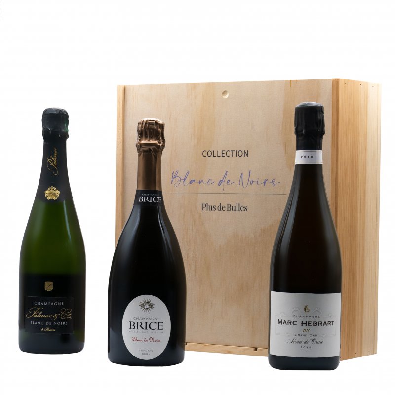 Champagne Plus de Bulles - Coffret Collection - Blanc de Noirs - Bouteille 75CL - Caisse bois Champagne Plus de Bulles - Coffret Collection - Blanc de Noirs - Bouteille 75CL - Caisse bois