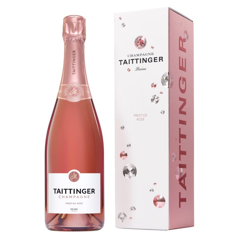 Champagne Taittinger - Brut Prestige Rosé - Botella 75CL - Estuche Champagne Taittinger - Brut Prestige Rosé - Botella 75CL - Estuche