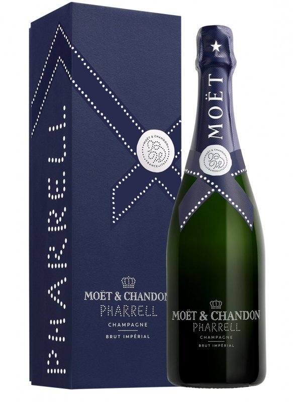 Champagne Moët & Chandon - Brut Impérial éd. Pharrell Williams (Midnight Blue) - Fles 75 cl - Box Champagne Moët & Chandon - Brut Impérial éd. Pharrell Williams (Midnight Blue) - Fles 75 cl - Box