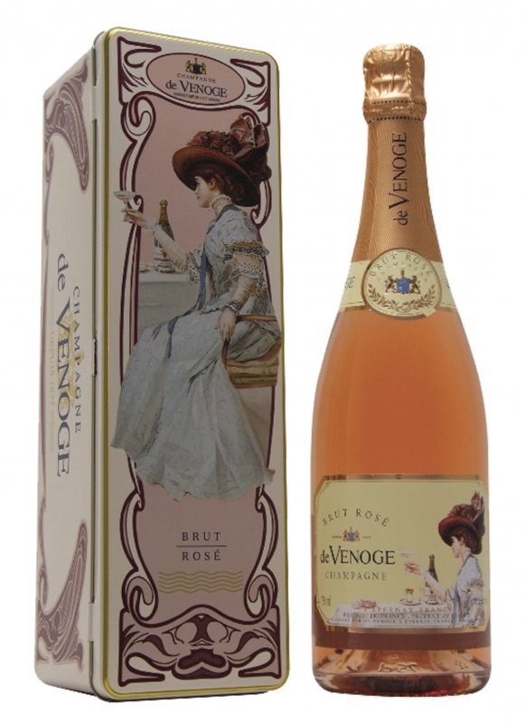 De Venoge Champagne - Brut Rosé - Bottle 75cl - Presentation pack