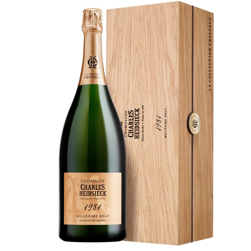 Champagne Charles Heidsieck - Collection Crayères - Brut 1981 - Magnum 150 cl - Caixa de madeira