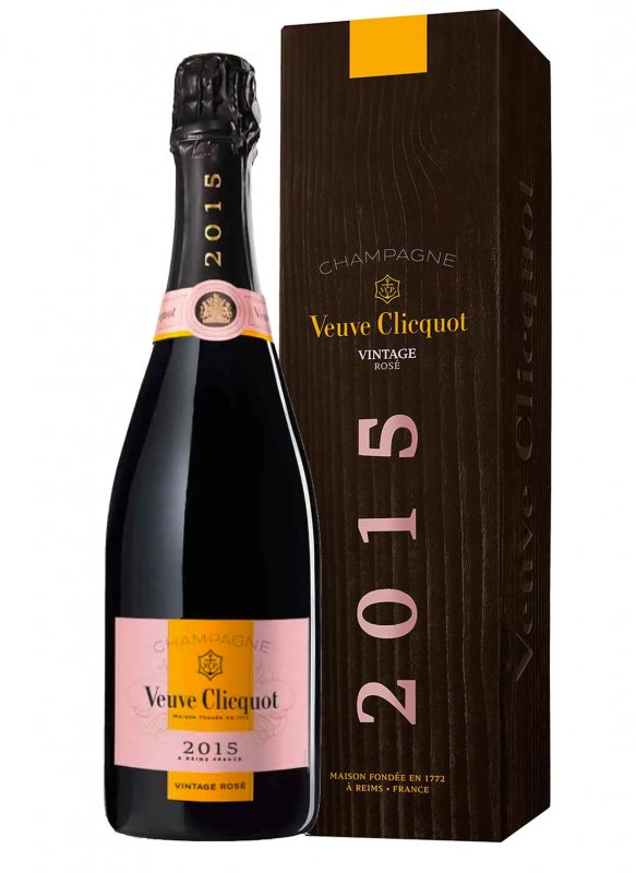 Champagne Veuve Clicquot - Vintage Rosé 2015 - Garrafa 75 cl - Estojo