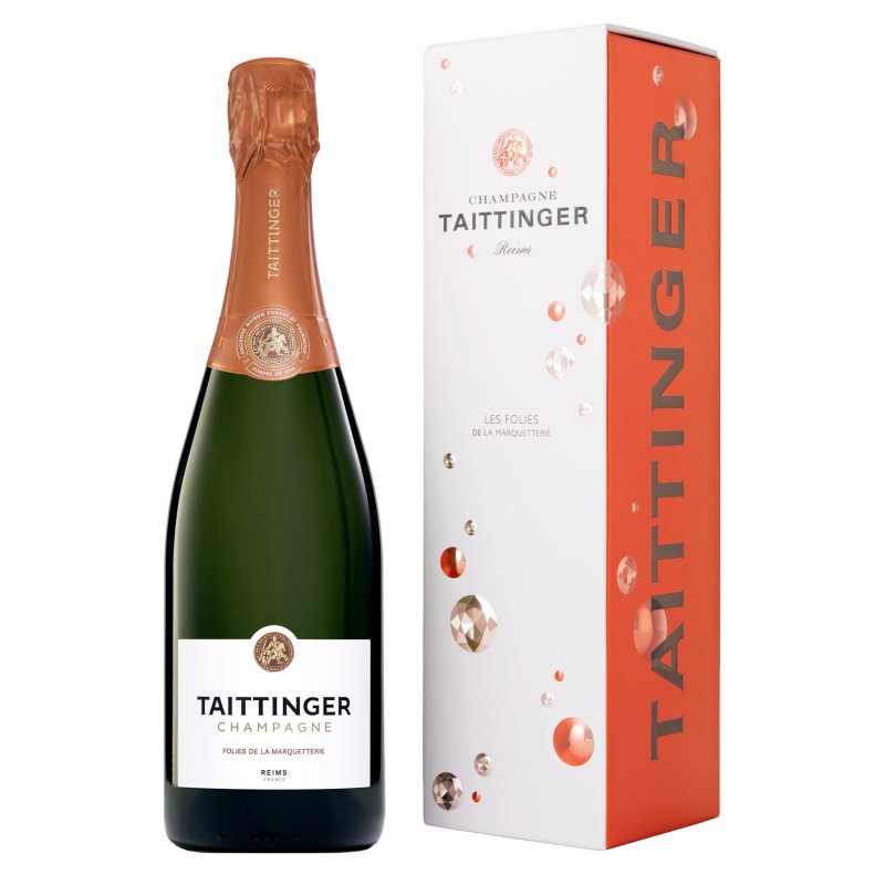 Champagne Taittinger - Les Folies de La Marquetterie - Garrafa 75 cl - Estojo Champagne Taittinger - Les Folies de La Marquetterie - Garrafa 75 cl - Estojo