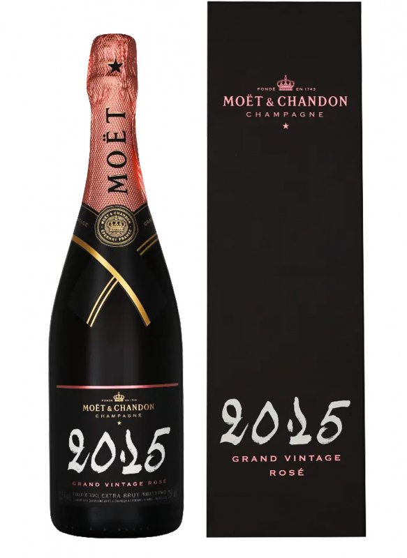 Champagne Moët & Chandon - Grand Vintage Rosé 2015 - Garrafa 75 cl - Caixa Champagne Moët & Chandon - Grand Vintage Rosé 2015 - Garrafa 75 cl - Caixa