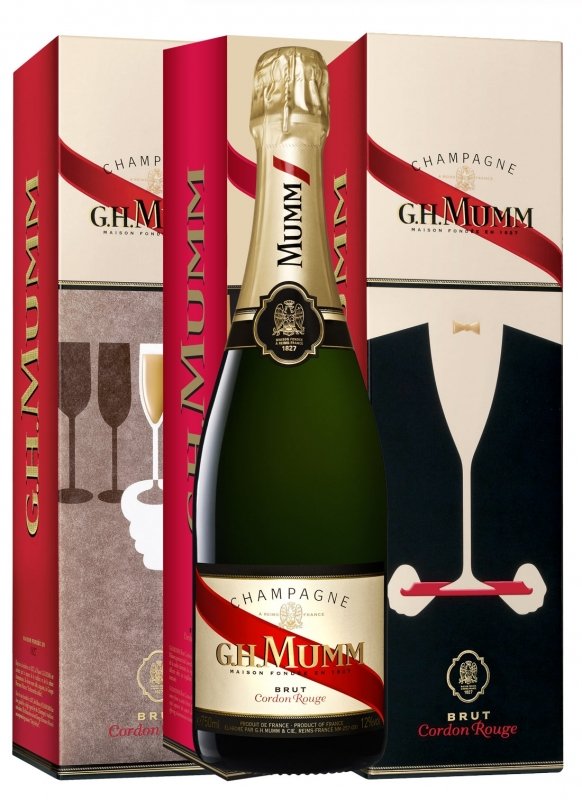 Boite à champagne vintage Mumm Cordon Rouge Made in