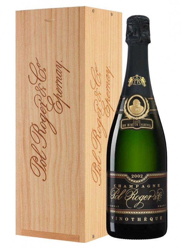 Champagne Pol Roger - Vinothèque Sir Winston Churchill 2002 - Bouteille 75CL - Caisse bois Champagne Pol Roger - Vinothèque Sir Winston Churchill 2002 - Bouteille 75CL - Caisse bois
