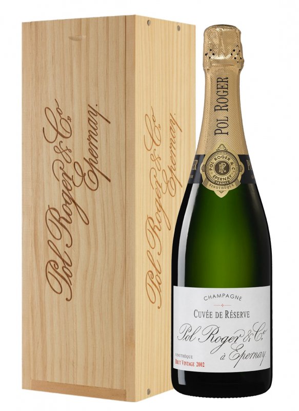 Champagne Pol Roger - Vintage 2002 Vinothèque - Garrafa 75 cl - Caixa de madeira Champagne Pol Roger - Vintage 2002 Vinothèque - Garrafa 75 cl - Caixa de madeira