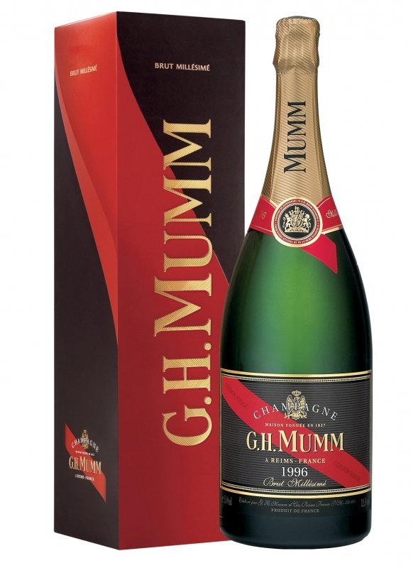 Champagne Mumm - Brut Millésime 1996 - Magnum 150 cl - Estojo Champagne Mumm - Brut Millésime 1996 - Magnum 150 cl - Estojo