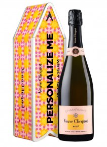 Champagne Veuve Clicquot - Personaliseerbare Arrow Rose Sun Geschenkbox - Fles 75 cl - Box