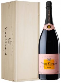 Veuve Clicquot Champagne - Brut Rosé - Jeroboam 300cl - Wooden case
